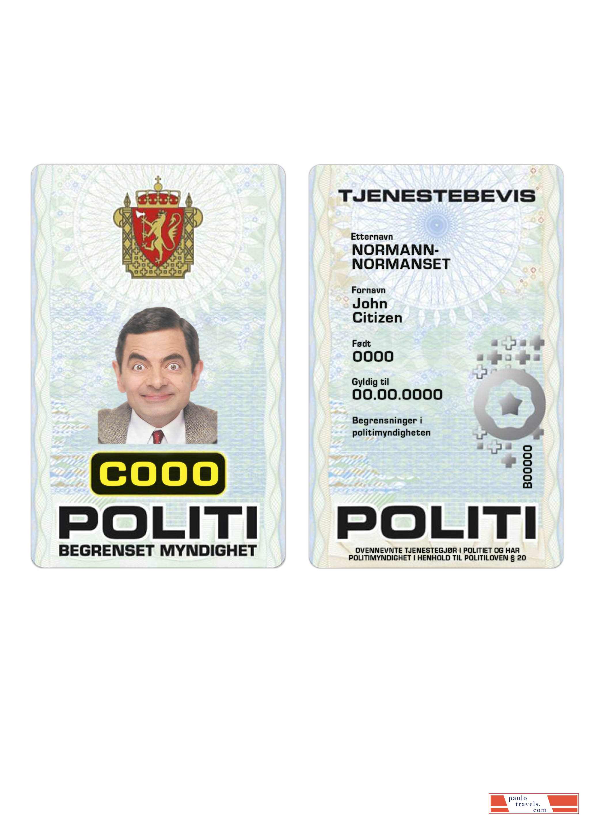 Norway Police ID card